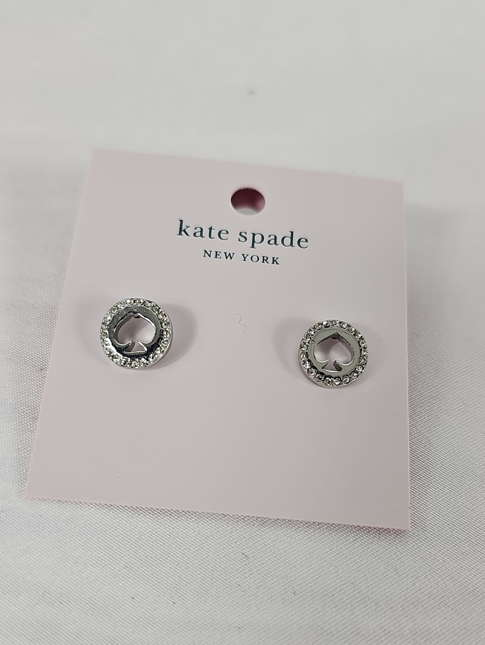 Kate Spade Spot the Spade Pave Halo Circle Studs - Picture 5 of 6